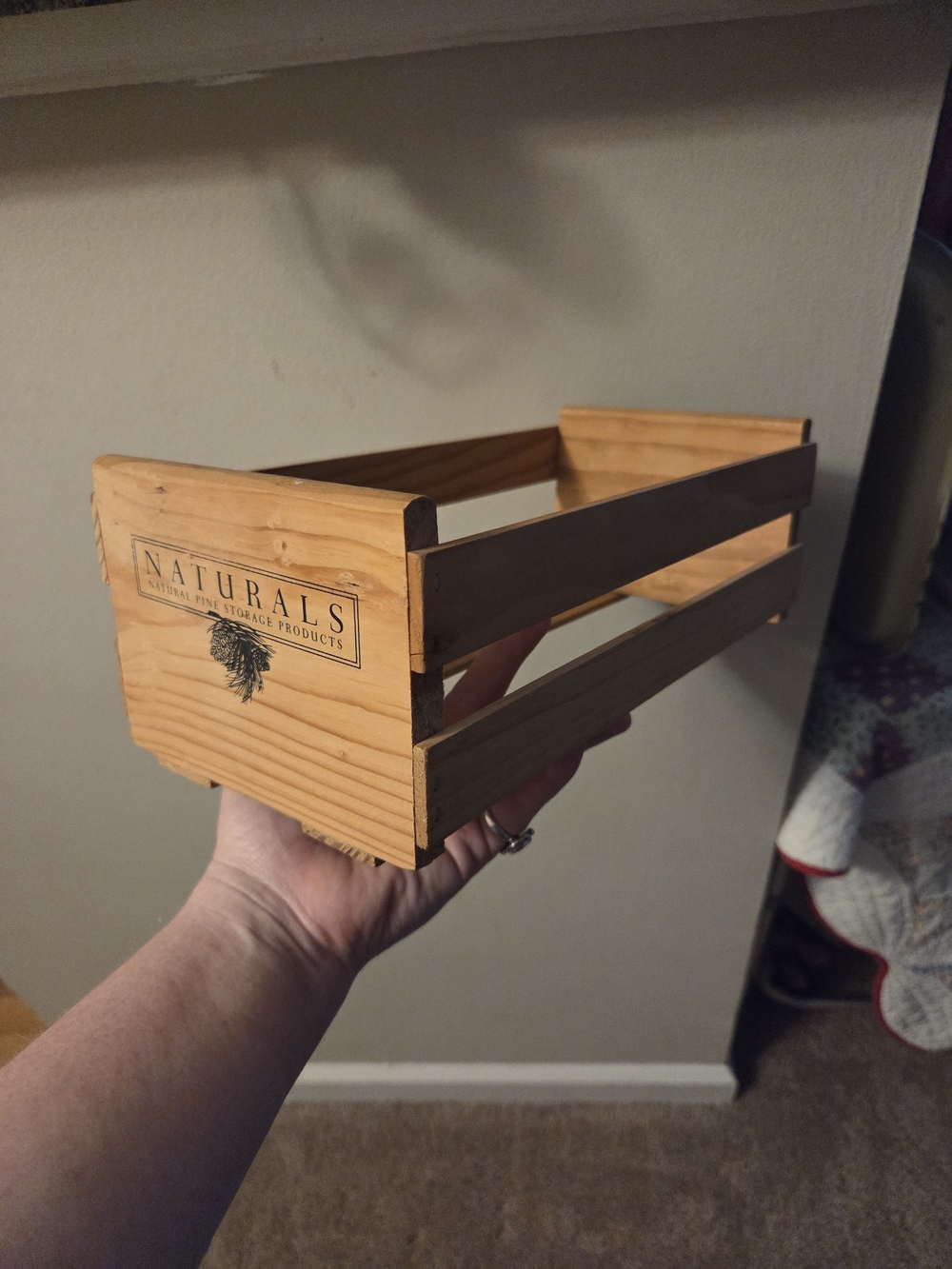 Vintage Naturals Cassette Tape Holder – Wooden Display Rack for Music Tapes, Ref